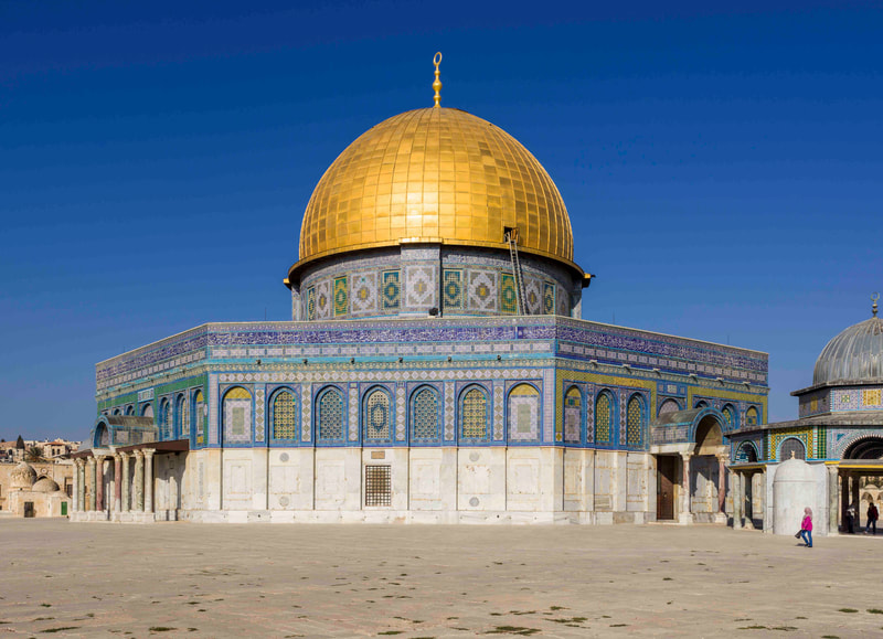The exterior of the Dome of the Rock 
